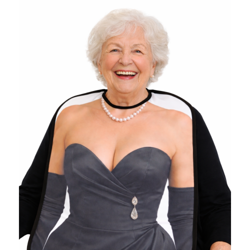 Slabber volwassenen 46x80 cm – Jurk zwart - Waterdichte beschermslab – Senioren slab – Grote bavet – Fleece onderlaag – TPU tussenlaag