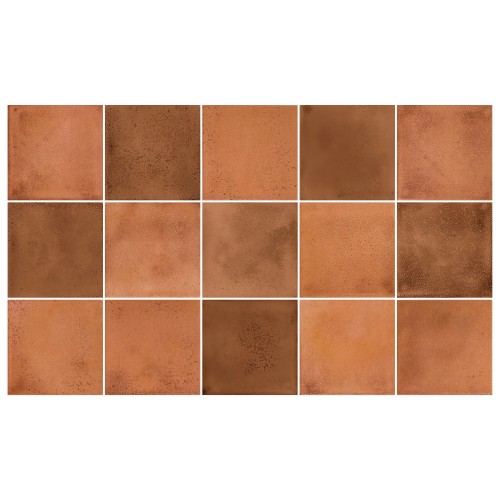 Ulticool Decoratie Sticker Tegels - Terracotta Aardewerk Zand - 15x15 cm - 15 stuks Plakfolie Tegelstickers - Plaktegels Zelfklevend - Sticktiles - Badkamer - Keuken - WC - Gang - Toilet 