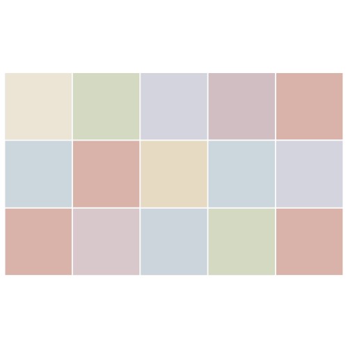 Ulticool Decoratie Sticker Tegels - Pastel Zacht Aquarel - Muurstickers - 15x15 cm - 15 stuks Plakfolie Tegelstickers - Plaktegels Zelfklevend - Sticktiles - Badkamer - Keuken 