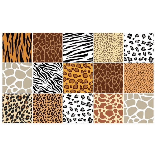 Ulticool Decoratie Sticker Tegels - Tijger Zebra Panter Giraffe Safari Meubelfolie Decoratiefolie - 15x15 cm - 15 stuks Keukenkast Tegelstickers Meubel stickers - Plaktegels Zelfklevend - Keuken