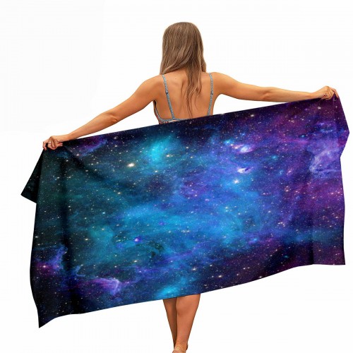 Ulticool - Natuur Galaxy Heelal Planeten Zonnestelsel - Handdoek Microfiber - Sneldrogend badlaken – voor reizen fitness gym sport 