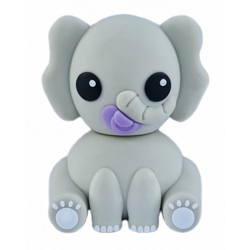 USB-stick schattige olifant - Baby met Speen Lila Fiep - 8 GB Flash Drive - Memory Stick Data Opslag - Grijs