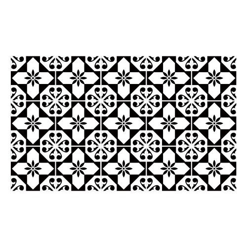 Ulticool Decoratie Sticker Tegels - Zwart Wit Bloem - 15x15 cm - 15 stuks Plakfolie Tegelstickers - Plaktegels Zelfklevend - Sticktiles - Badkamer - Keuken 