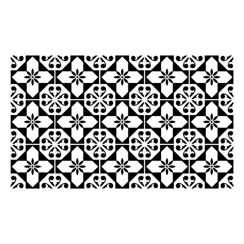 Ulticool Decoratie Sticker Tegels - Zwart Wit Bloem - 15x15 cm - 15 stuks Plakfolie Tegelstickers - Plaktegels Zelfklevend - Sticktiles - Badkamer - Keuken 