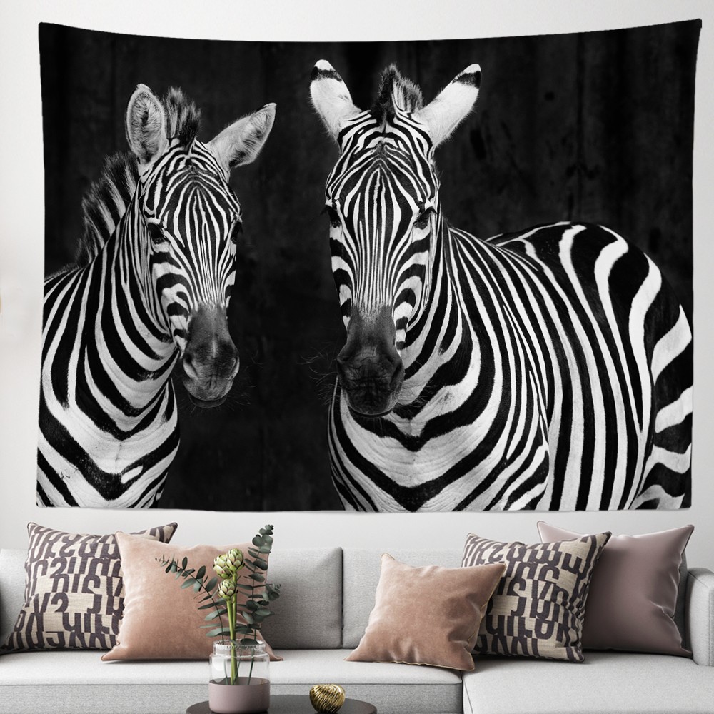Afzonderlijk Blijven Bekijk het internet Ulticool - Zebra Safari Dieren Versiering - 200x150 cm - Groot wandtapijt -  Poster - Zwart Wit