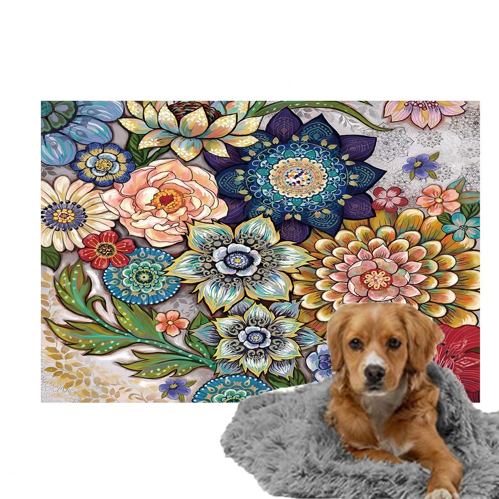 Extreem Pellen aanklager Ulticool - Deken Hondenmand - Hond Kat Poes - Bloemen Natuur Kunst - Fleece  - Plaid op Bank - Mat Kussen - Achterbank
