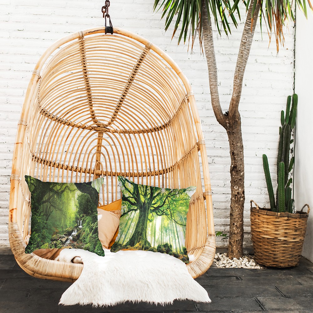 lint Kaliber heldin Ulticool - Buitenkussens - Natuur Bomen Waterval - Sierkussens Buiten  Waterbestendig - Set van 2 Kussens 45 x 45 cm Vierkant - Exclusief  Kussenvulling - Tuinkussenhoes Outdoor Hoes – Buiten Tuinkussens voor  Decoratie Loungeset Tuin - Groen