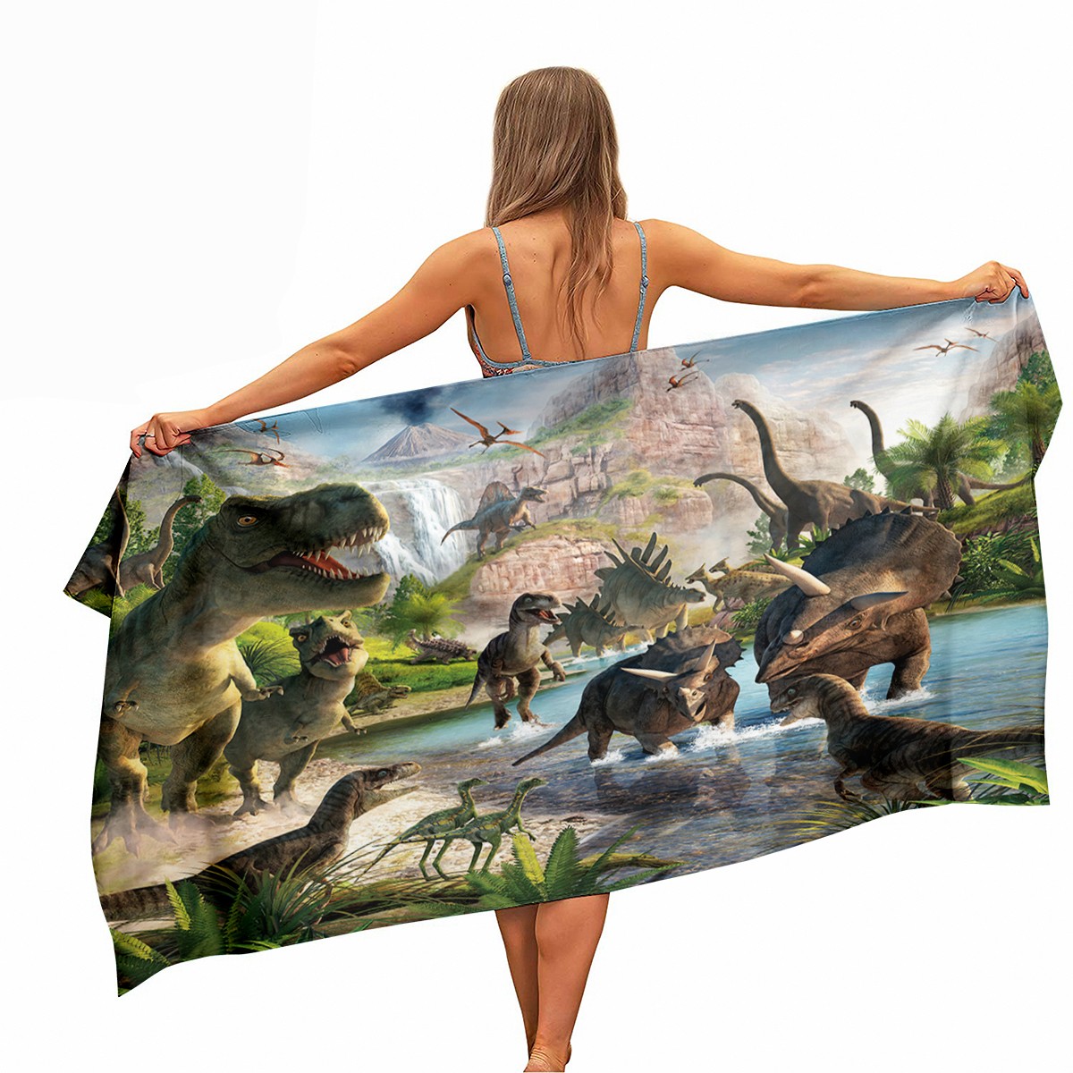 Ulticool Dinosaurus T-Rex Handdoek Microfiber sneldrogend badlaken – voor reizen gym sport