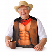 Slabber volwassenen 46x80 cm – Sixpack - Waterdichte beschermslab – Senioren slab – Grote bavet – Fleece onderlaag – TPU tussenlaag