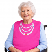 Slabber volwassenen 46x80 cm – Ketting roze - Waterdichte beschermslab – Senioren slab – Grote bavet – Fleece onderlaag – TPU tussenlaag 