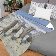 Ulticool - Deken - Strand Kust Nederland - Zachte Fleece Flanel voor Warmte - 200x150 cm - Plaid - Accessoires - Versiering Decoratie