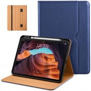 Dasaja iPad 10.9 (2022) / iPad 11 (2025) leren hoes blauw met pen houder