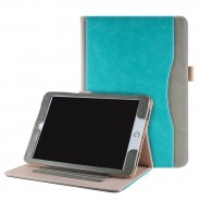 iPad Air 1 / Air 2 / 9.7 (2017 / 2018) leren case / hoes - incl. standaard met 3 standen - Zee Groen Grijs