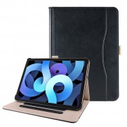 iPad Air 4 (2020) / Air 5 (2022) / M2 (2024) / M3 (2025) leren hoes zwart incl. standaard met 3 standen