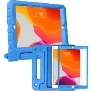 iPad 10.2 (2019 / 2020 / 2021) kinderhoes blauw met ingebouwde screenprotector