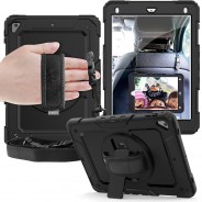 iPad 9.7 (2017 & 2018) case / hoes met screenprotector, handriem en schouderriem voor Horeca en Bouw