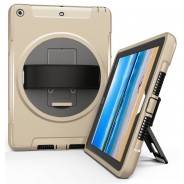 360 graden draaibare, rugged, iPad 9.7 (2017 & 2018) case met screenprotector goud