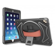 360 graden draaibare, rugged, iPad 10.2 (2019 / 2020 / 2021) case met screenprotector zwart