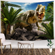 Ulticool - Dinosaurus T-Rex - Wandkleed - 200x150 cm - Groot wandtapijt - Poster - Kinderkamer