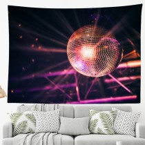 Ulticool - Discobol Wandkleed Discolamp Discobal Discolicht - 200x150 cm - Groot wandtapijt - Poster - Zilver Goud Roze 