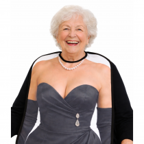 Slabber volwassenen 46x80 cm – Jurk zwart - Waterdichte beschermslab – Senioren slab – Grote bavet – Fleece onderlaag – TPU tussenlaag