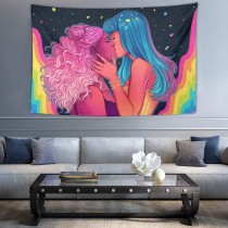 Ulticool - Vrouwen Liefde Regenboog - Wandkleed - 200x150 cm - Groot wandtapijt - Poster