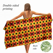 Ulticool - Handdoek - Retro Vintage Flowers 60's 70's - Backdrop Decoratie Natuur - Badhanddoek - Strandlaken - Handdoek Microvezel - Sneldrogend Badlaken - 160 x 80 cm - voor reizen fitness gym sport 