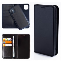 Dasaja leren iPhone 11 hoesje zwart met uitneembare magnetische case