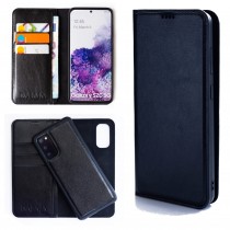 Dasaja leren Samsung Galaxy S20 hoesje zwart met uitneembare magnetische case