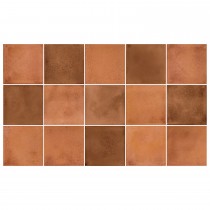 Ulticool Decoratie Sticker Tegels - Terracotta Aardewerk Zand - 15x15 cm - 15 stuks Plakfolie Tegelstickers - Plaktegels Zelfklevend - Sticktiles - Badkamer - Keuken - WC - Gang - Toilet 