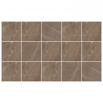 Ulticool Decoratie Sticker Tegels - Beige Marmer Sepia Bruin - Muurstickers - 15x15 cm - 15 stuks Plakfolie Tegelstickers - Plaktegels Zelfklevend - Sticktiles - Badkamer - Keuken 