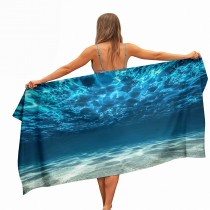 Ulticool - Oceaan Zee Stilte Rust Duiken Aquarium Strand - Handdoek Microfiber - Sneldrogend Badlaken – voor reizen fitness gym sport 