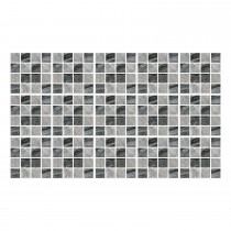 Ulticool Decoratie Sticker Tegels - Marmer Mozaïek Vierkantjes Zwart Grijs - 15x15 cm - 15 stuks Zelfklevende Plakfolie Tegelstickers - Achterwand voor de Muur Badkamer - Keukenwand Keuken - Plaktegels Zelfklevend - Sticktiles