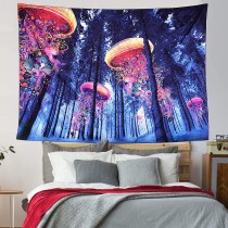 Ulticool - Kwallen Oceaan Gekleurd - Wandkleed - 200x150 cm - Groot wandtapijt - Poster 