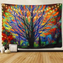 Ulticool - verlichte boom - Wandkleed - 200x150 cm - Groot wandtapijt - Poster