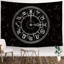 Ulticool - Zodiac Horoscoop Tarot Zwart Wit - Wandkleed - 200x150 cm - Groot wandtapijt - Poster