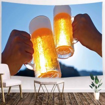 Ulticool - Bier Bierglazen Bierpul Alcohol - Wandkleed - 200x150 cm - Groot wandtapijt - Poster
