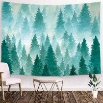 Ulticool - Bomen Natuur Winter Mist - Wandkleed - 200x150 cm - Groot wandtapijt - Poster