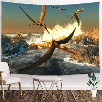 Ulticool - Dinosaurussen Vliegende Vogels Reptielen - Wandkleed - 200x150 cm - Groot wandtapijt - Poster