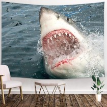 Ulticool - Haaien Tiener Jeugd Haaientand - Wandkleed - 200x150 cm - Groot wandtapijt - Poster