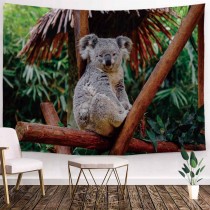 Ulticool - Koala Beer Grijs Natuur - Wandkleed - 200x150 cm - Groot wandtapijt - Poster