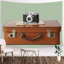 Ulticool - Koffer Camera Retro Vintage - Wandkleed - 200x150 cm - Groot wandtapijt - Poster