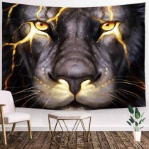 Ulticool - Leeuw Leeuwenkop Natuur - Wandkleed - 200x150 cm - Groot wandtapijt - Poster