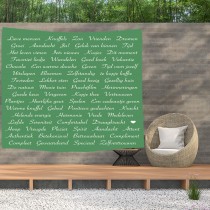 Ulticool - Tekst Positief Denken Zen Geluk Zelfvertrouwen Cadeau - Wandkleed  Poster - 200x150 cm - Groot wandtapijt -  Tuinposter Tapestry 