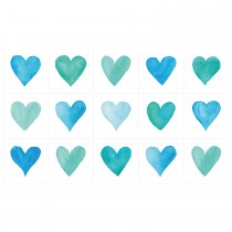 Ulticool Decoratie Sticker Tegels - Hart Zeegroen Liefde Hartjes Love Blauw - 15x15 cm - 15 stuks Plakfolie Muurstickers Tegelstickers - Plaktegels Zelfklevend - Sticktiles - Badkamer - Keuken 