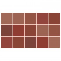 Ulticool Decoratie Sticker Tegels - Terracotta Bruin Zalm Rust - 15x15 cm - 15 stuks Plakfolie Tegelstickers Muurstickers - Plaktegels Zelfklevend - Sticktiles - Badkamer - Keuken 