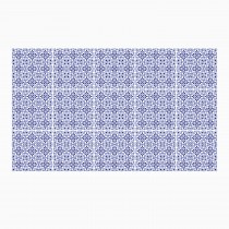 Ulticool Decoratie Sticker Tegels - Blauw Wit Patroon Retro Vintage - 15x15 cm - 15 stuks Plakfolie Tegelstickers - Plaktegels Zelfklevend - Sticktiles - Badkamer - Keuken 