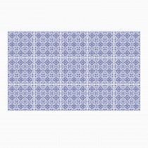 Ulticool Decoratie Sticker Tegels - Blauw Wit Patroon Retro Vintage - 15x15 cm - 15 stuks Plakfolie Tegelstickers - Plaktegels Zelfklevend - Sticktiles - Badkamer - Keuken 