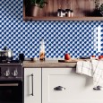 Ulticool Decoratie Sticker Tegels - Geometrische Wanddecoratie Blauw - 15x15 cm - 15 stuks Plakfolie Muurstickers Tegelstickers - Plaktegels Zelfklevend - Sticktiles - Badkamer - Keuken 