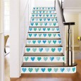 Ulticool Decoratie Sticker Tegels - Hart Zeegroen Liefde Hartjes Love Blauw - 15x15 cm - 15 stuks Plakfolie Muurstickers Tegelstickers - Plaktegels Zelfklevend - Sticktiles - Badkamer - Keuken 